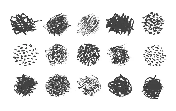 鉛筆落書きブラシ パック、図のさまざまなテクスチャ sh — ストックベクタ