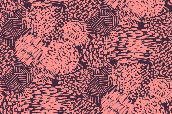 Naadloze potlood Krabbel patroon in roze — Stockvector