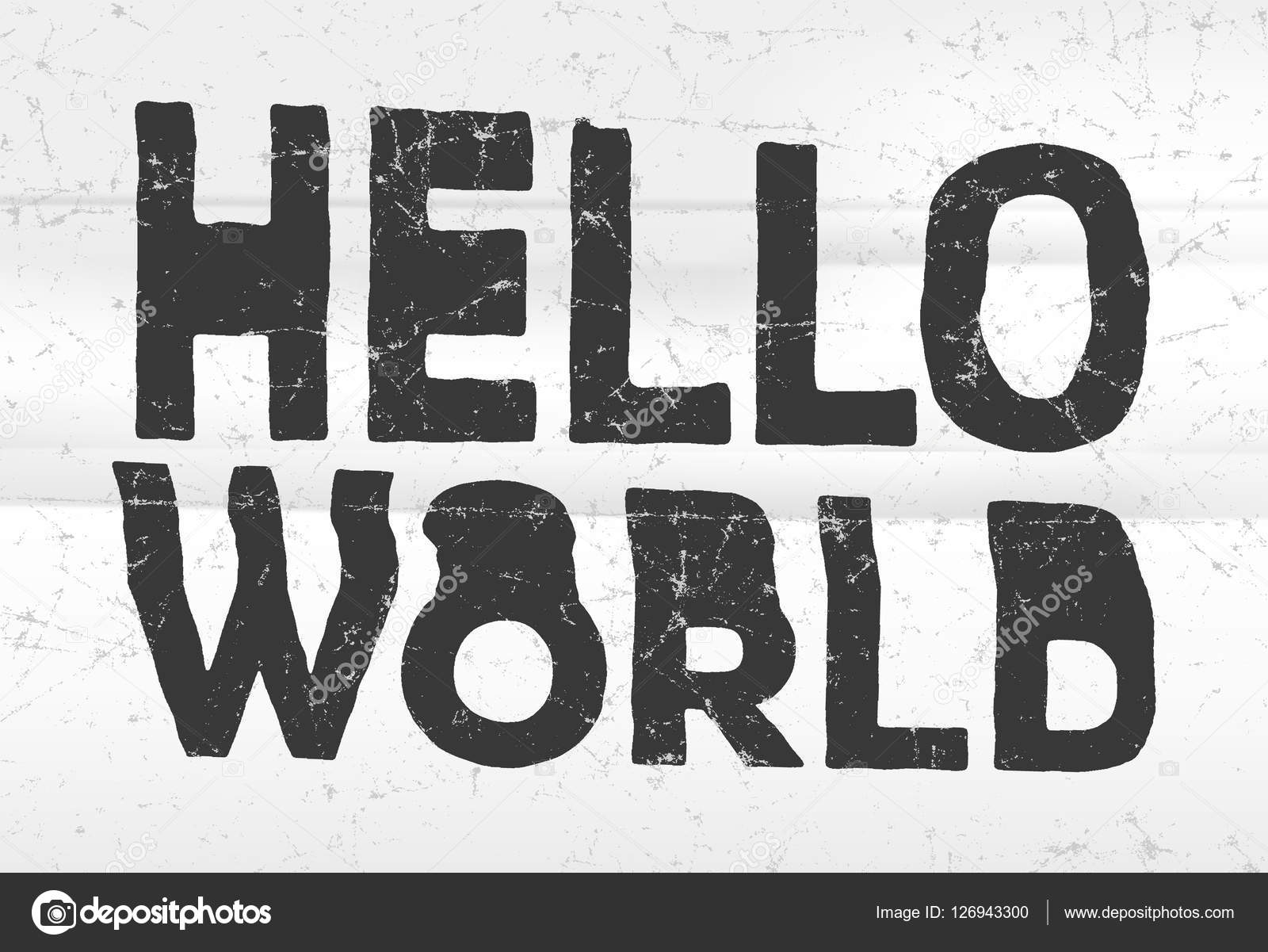 Customizable 'Hello World' Birth Announcement on Premium Cardstock