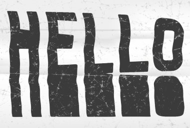 Hello glitch art typographic poster. Glitchy word for your creat clipart