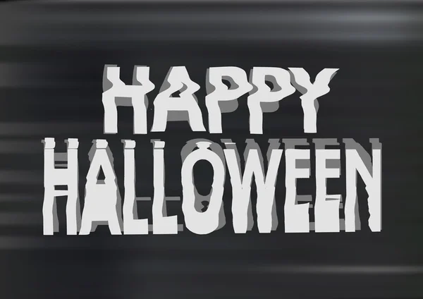 Bad jammed distorted  photocopy style spooky Happy Halloween typ — Stockový vektor