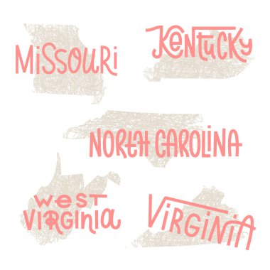 Missouri, Kentucky, Kuzey Carolina, Batı Virginia, Virginia ABD 
