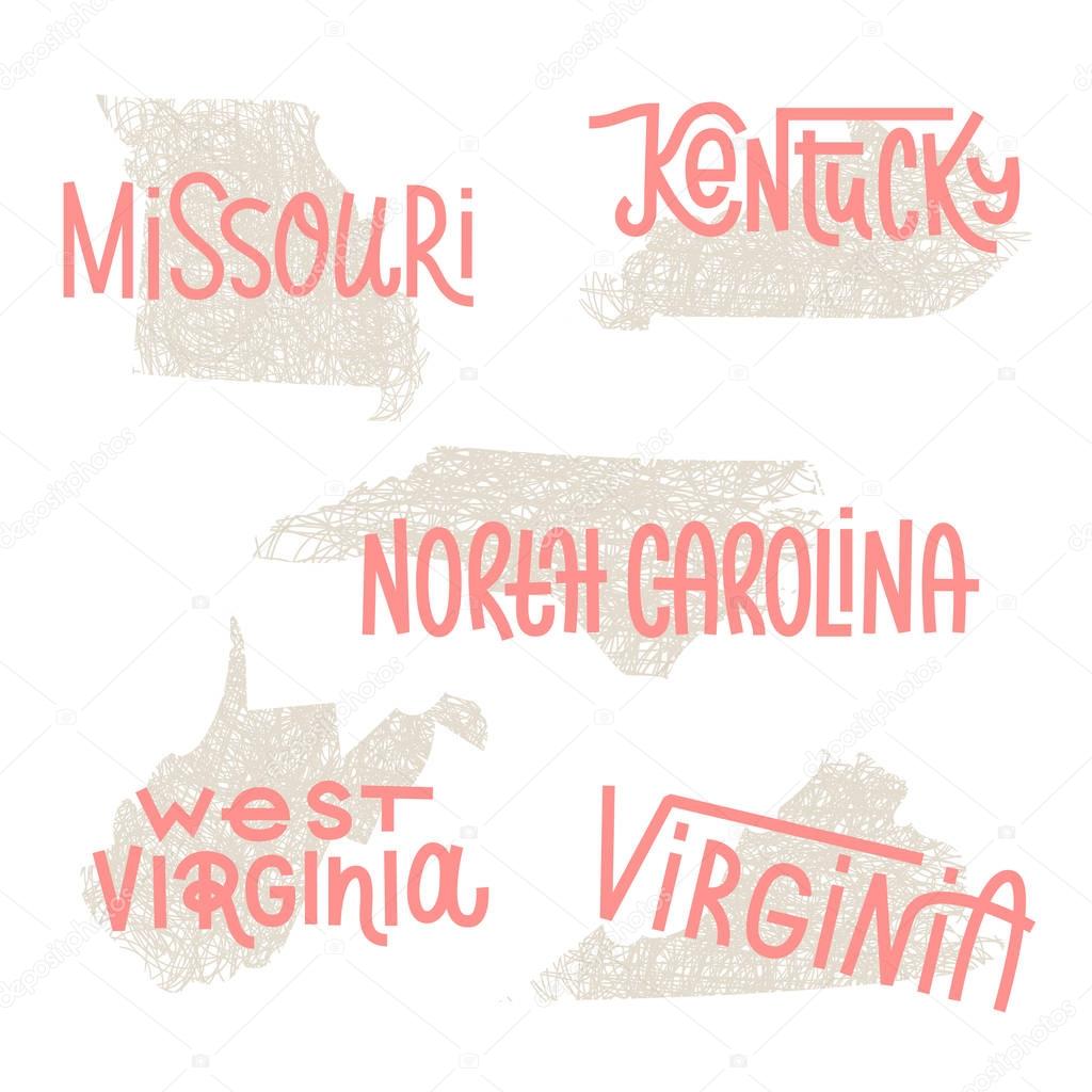 Missouri, Kentucky, North Carolina, West Virginia, Virginia USA 