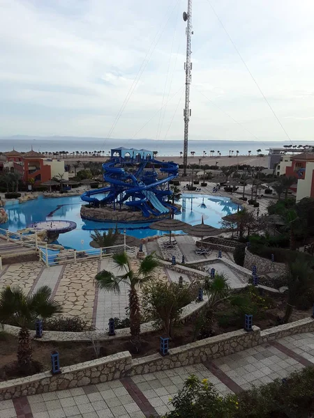 De architectuur van Egyptische hotels in het resort Sharm El Sh — Stockfoto