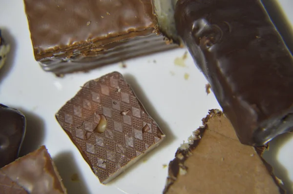 Zbliżenie czekoladek z nadzieniem na prezenty — Zdjęcie stockowe