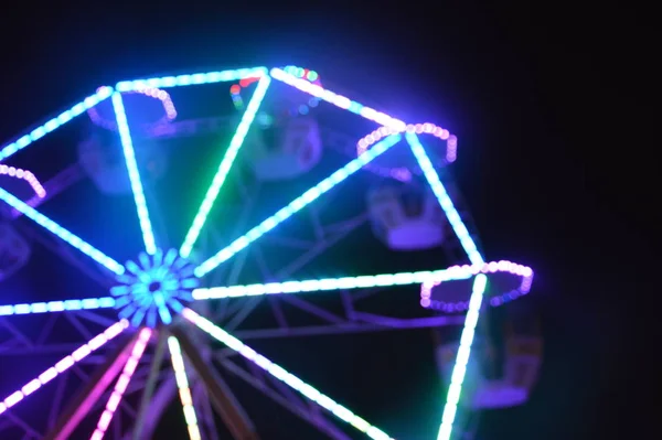 Illuminated New Year's ferris wheel — 스톡 사진