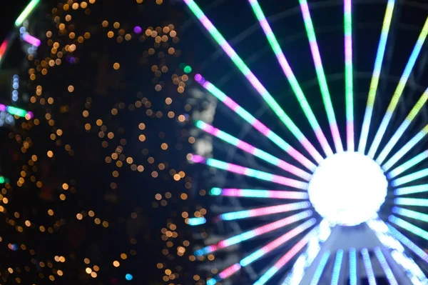 Illuminated New Year's ferris wheel — 스톡 사진