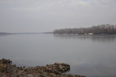 Ukrayna, Kiev 'deki Dinyeper Nehri Panoraması