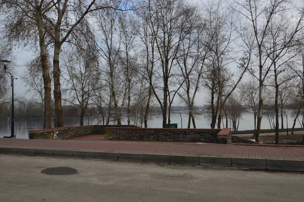 KIEV, UCRANIA - 7 DE ENERO DE 2020: Parque Natalka en Obolon — Foto de Stock