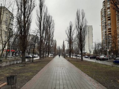 Kiev, Ukrayna - 10 Ocak 2020: Küçük Rusanovka Bölgesi 