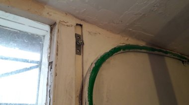 İçerideki su için boru hortumu.