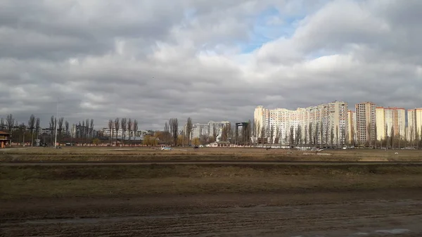 KIEV, UKRAINE - FEBRUARY 3, 2020: The building in the territory — 스톡 사진