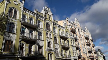 KIEV, UKRAINE - FEBRUARY 3, 2020: Street architecture Andreevsky