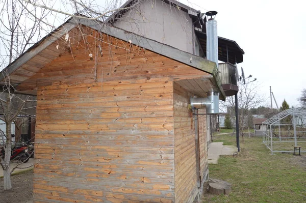 Sauna Hout Bad Voor Het Nemen Van Procedures Huis — Stockfoto