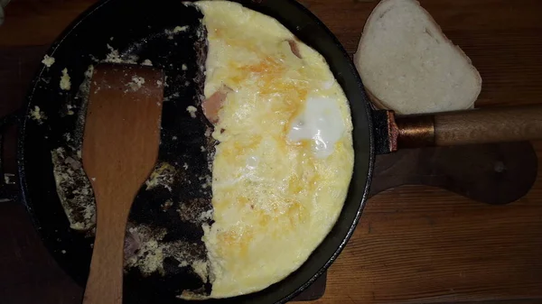 Vários Alimentos Caseiros Cozidos Cozinha — Fotografia de Stock