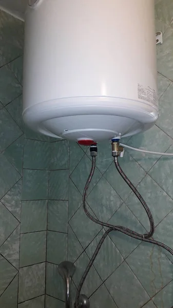 Reparação Instalação Aquecedor Água Apartamento — Fotografia de Stock