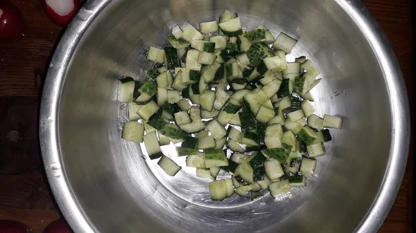 Vários Alimentos Caseiros Cozidos Cozinha — Fotografia de Stock