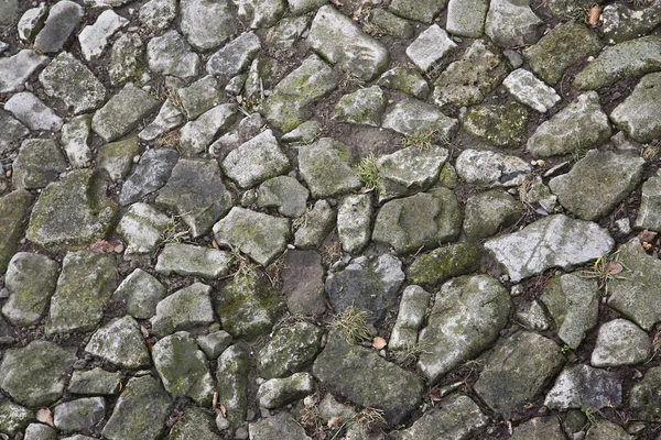 Erratisches Muster der Kopfsteinpflasterstraße — Stockfoto