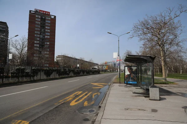 Belgrade Serbia Marzo 2020 Estación Autobuses Vacía Medida Que Virus —  Fotos de Stock