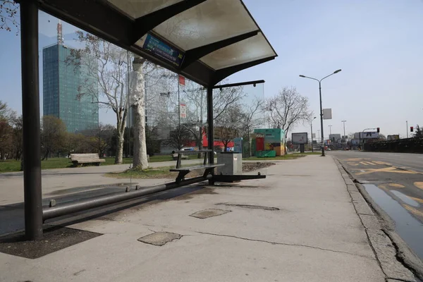 Belgrade Serbia March 2020 Запущена Автобусна Станція Оскільки Вірус Корони — стокове фото
