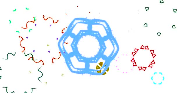 Cercle magique abstrait tournant. Mandala cosmique ésotérique. Mandala simplement ornemental. Boucle séquences 4K .