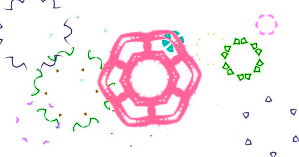 Draaiende Abstracte Magische Cirkel Esoterische Kosmische Mandala Gewoon Sier Mandala — Stockvideo