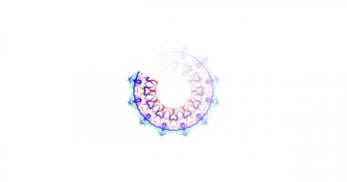 Simple colorful Preloader With mandala with white background. 4k animation of a design minimal preloader with colorful mandala fading in and out