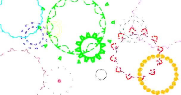 Sich Drehende Abstrakte Magische Kreise Esoterisches Kosmisches Mandala Einfach Ornamentales — Stockvideo