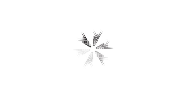 Simple Black Preloader Mandala White Background Animation Design Minimal Preloader — ストック動画