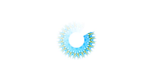 Einfache Bunte Preloader Mit Mandala Mit Weißem Hintergrund Animation Eines — Stockvideo