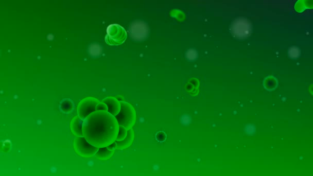 Коронавирус Covid Медицинская Анимация Вирусная Модель Реалистична Вспышка Патогена Бактерий — стоковое видео