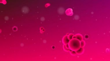 Coronavirus Covid-19 tıbbi animasyon. Virüs modeli gerçekçi. Virüs ve bakteri salgını, mikroorganizmalara neden olan hastalık. Döngü Videoları 4K 'da.