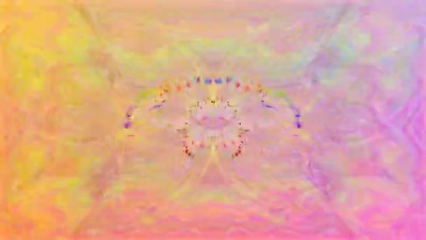 Multiple Kaleidoscope Animation. Colorful LED Dancefloor Background. — Stock Video