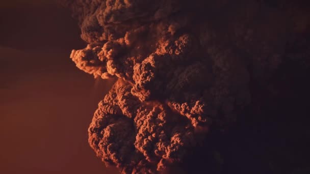 Le volcan s'est réveillé et jette des cendres chaudes . — Video