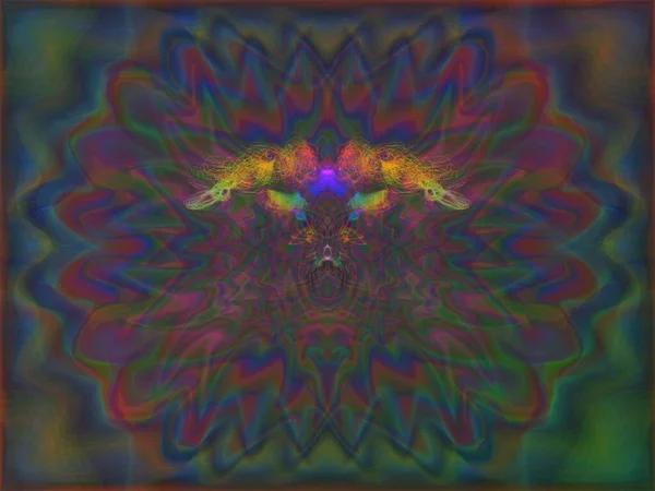 Suluboya Tarzında Geometrik Soyutlama Renkli Kesişen Çizgiler Süslü Desenler Örer — Stok fotoğraf