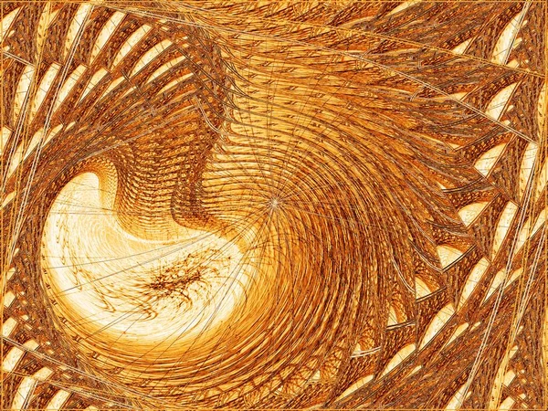 Abstracte Achtergrond Gouden Kleuren Geelbruine Kruisende Strepen Verstrengelen Zich Bizarre — Stockfoto