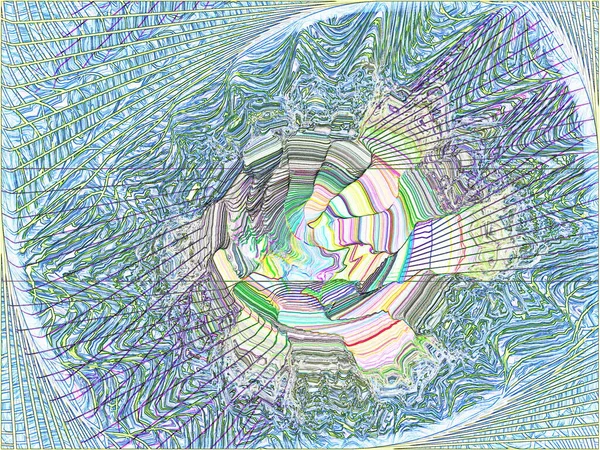 Geometrische Abstraktion Aquarellstil Bunte Sich Kreuzende Streifen Weben Sich Ausgefallenen — Stockfoto