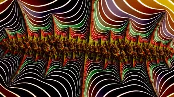 4k Fond abstrait de mouvement fractal multicolore en 3D — Video