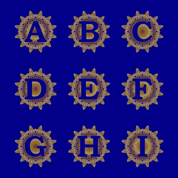 Lettre Majuscule Alphabet Sous Forme Monogramme Vous Pouvez Créer Superbes — Image vectorielle