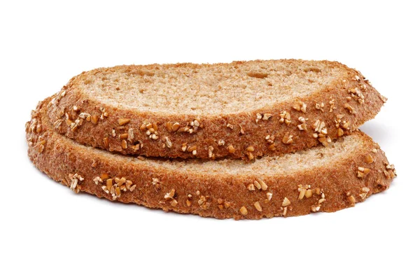 Rebanadas de pan aisladas en blanco — Foto de Stock