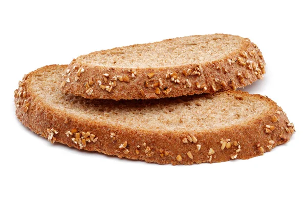 Rebanadas de pan aisladas en blanco — Foto de Stock
