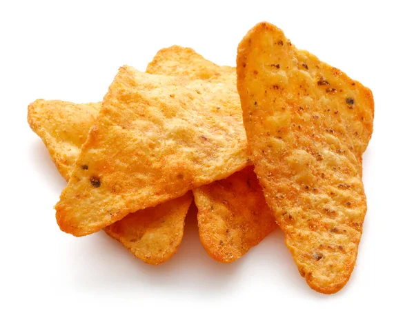 Maïs chips geïsoleerd op wit — Stockfoto