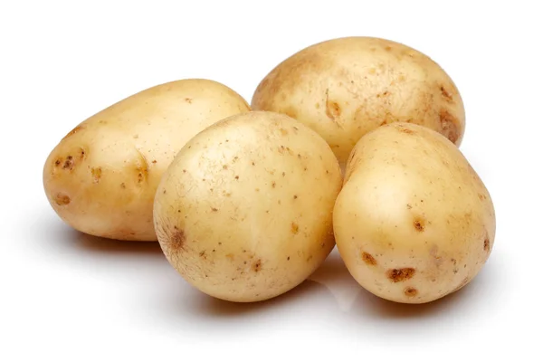 Raw potatoes isolated on white — Stock Photo, Image