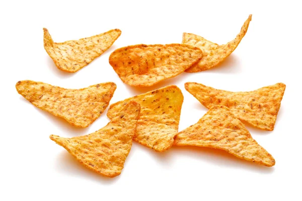 Driehoekige maïs chips geïsoleerd — Stockfoto