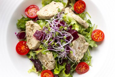 Taze salata Betroot roka kiraz