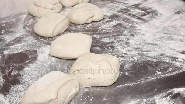 Handmade Dough Knead Bakery — Stock Video