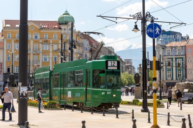 Sofia Bulgaristan aslanlar köprü tramvay