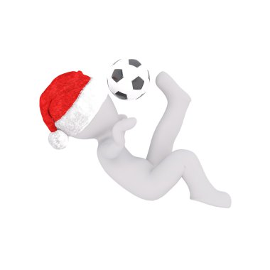 Noel Baba şapkalı küçük 3d karakter