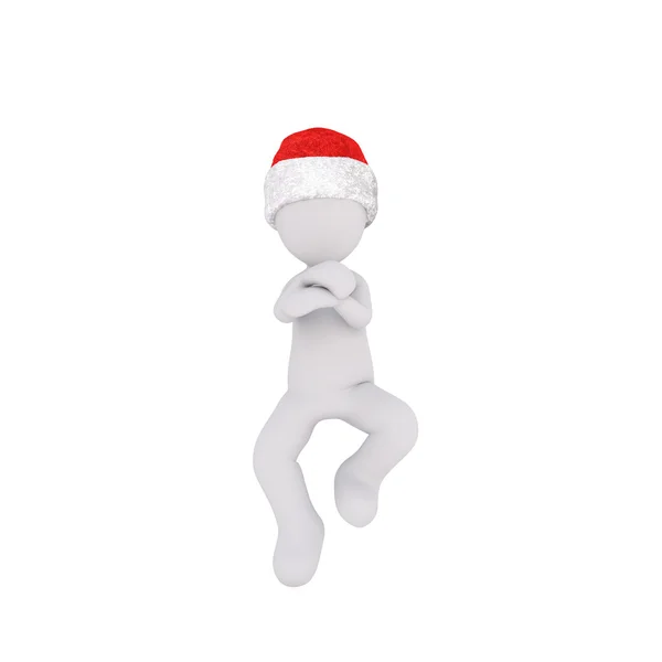 Cute 3D figure with folded arms and hat — Stockfoto