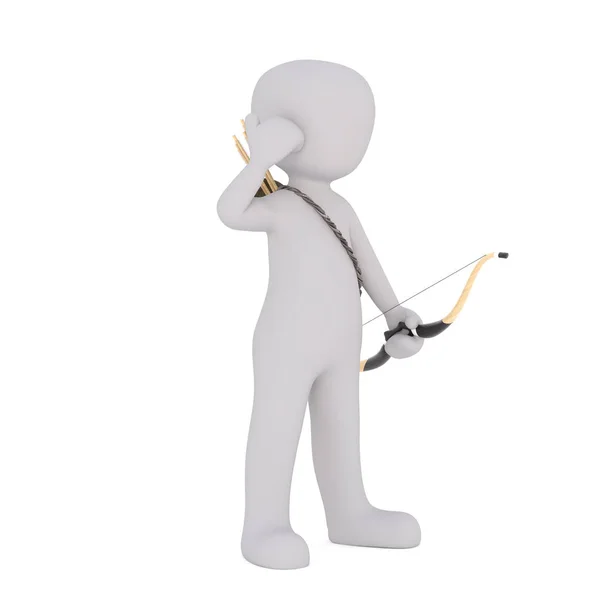 Cartoon Archer avec arc et flèches — Photo